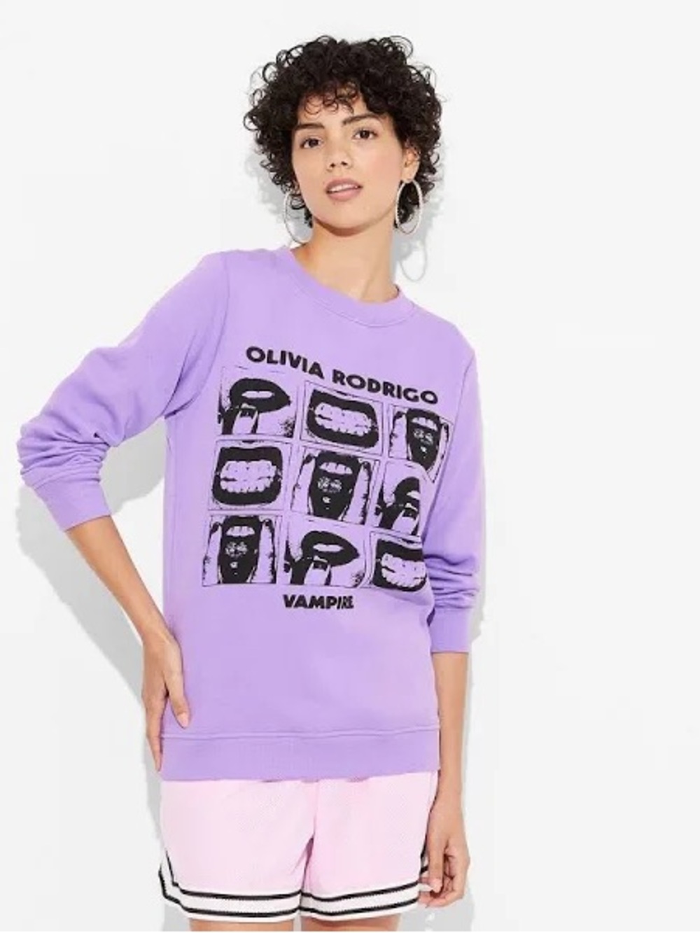 Olivia Rodrigo Vampire Graphic Sweatshirt purple black size XS